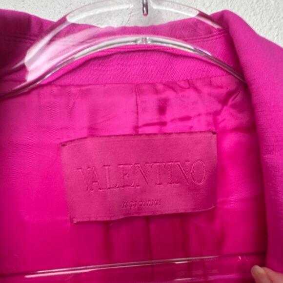 Valentino Pink Jumpsuit & Blazer Set Women IT 46/42 Strapless Wide Leg - Picture 8 of 16